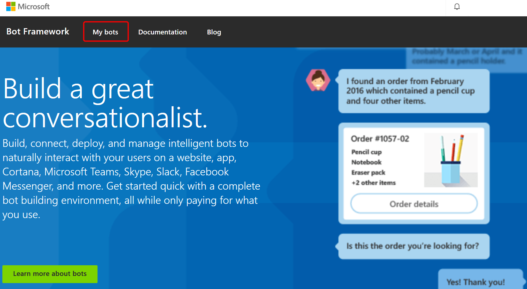Microsoft Bot FrameworkでSkypeのエコーボットを作成する手順のサムネイル